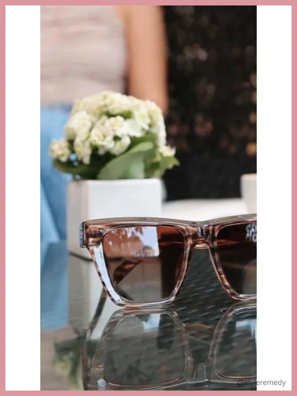 Oversized Square Cat Eye Polarized Sunglasses for Women